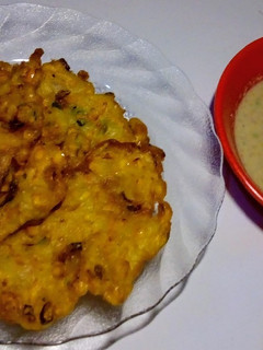 Foto resep Bakwan jagung udang rebon+sambal kacang