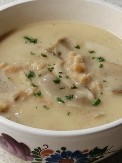 Reszelt tészta leves szárított gombával recept fotója