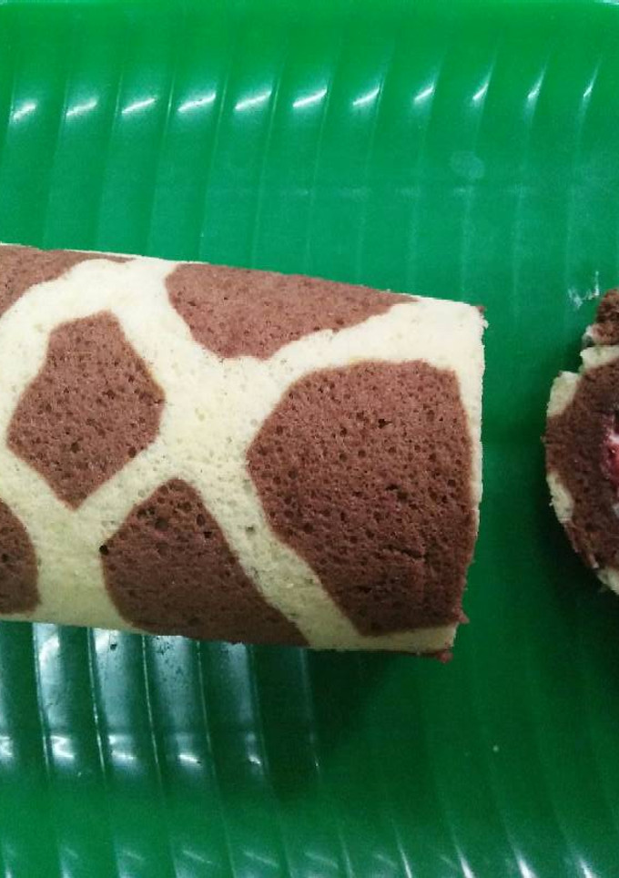 Foto resep Swiss roll jerapah