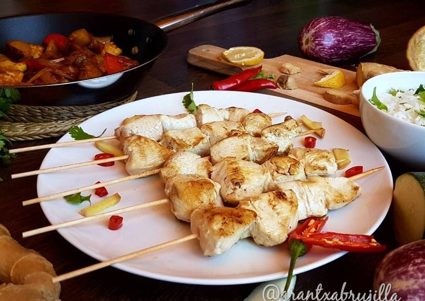 Pollo thai al jengibre