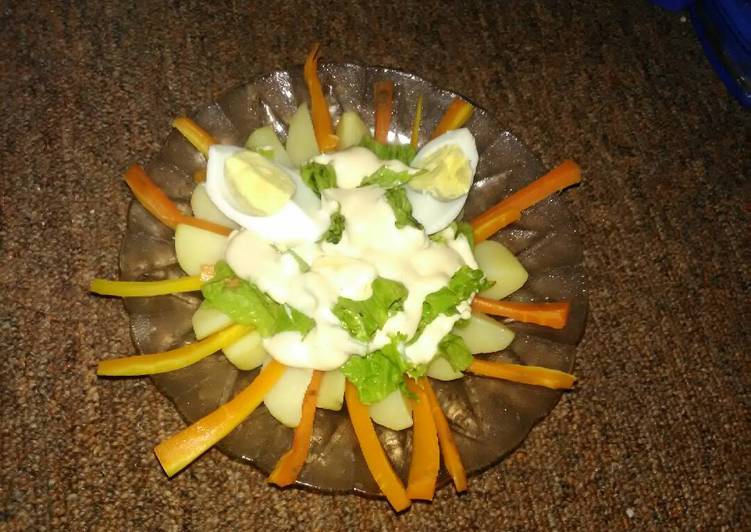 Resep Salad sayuran mayonaise | Bahan Membuat Salad sayuran mayonaise Yang Mudah Dan Praktis