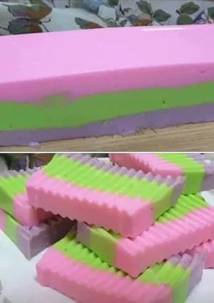 Foto resep Pudding busa rainbown
