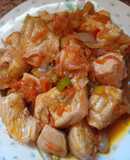 Suprema con vegetales y salsa de soja