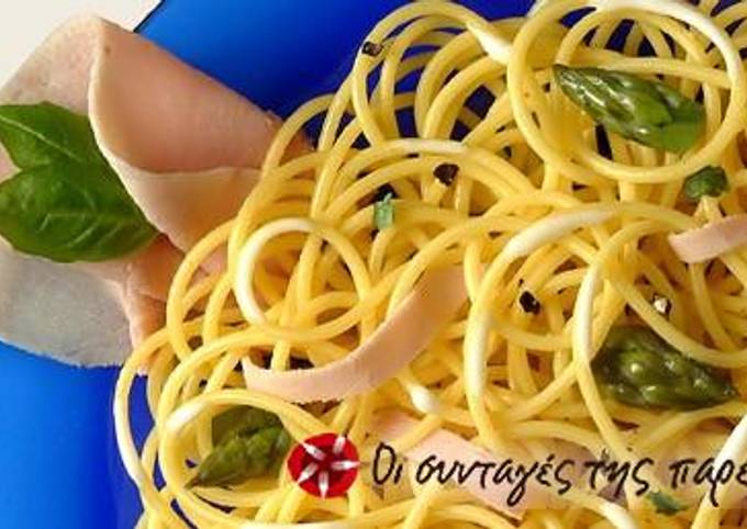 κύρια φωτογραφία συνταγής Barilla Spaghettini με σπαράγγια και προσούτο