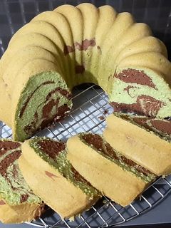 Foto resep Bolu Putih telur Pandan Coklat