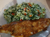 Arroz con espinaca