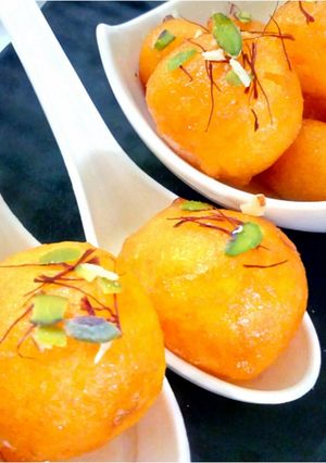 A picture of Moong Daal Rasgulla.