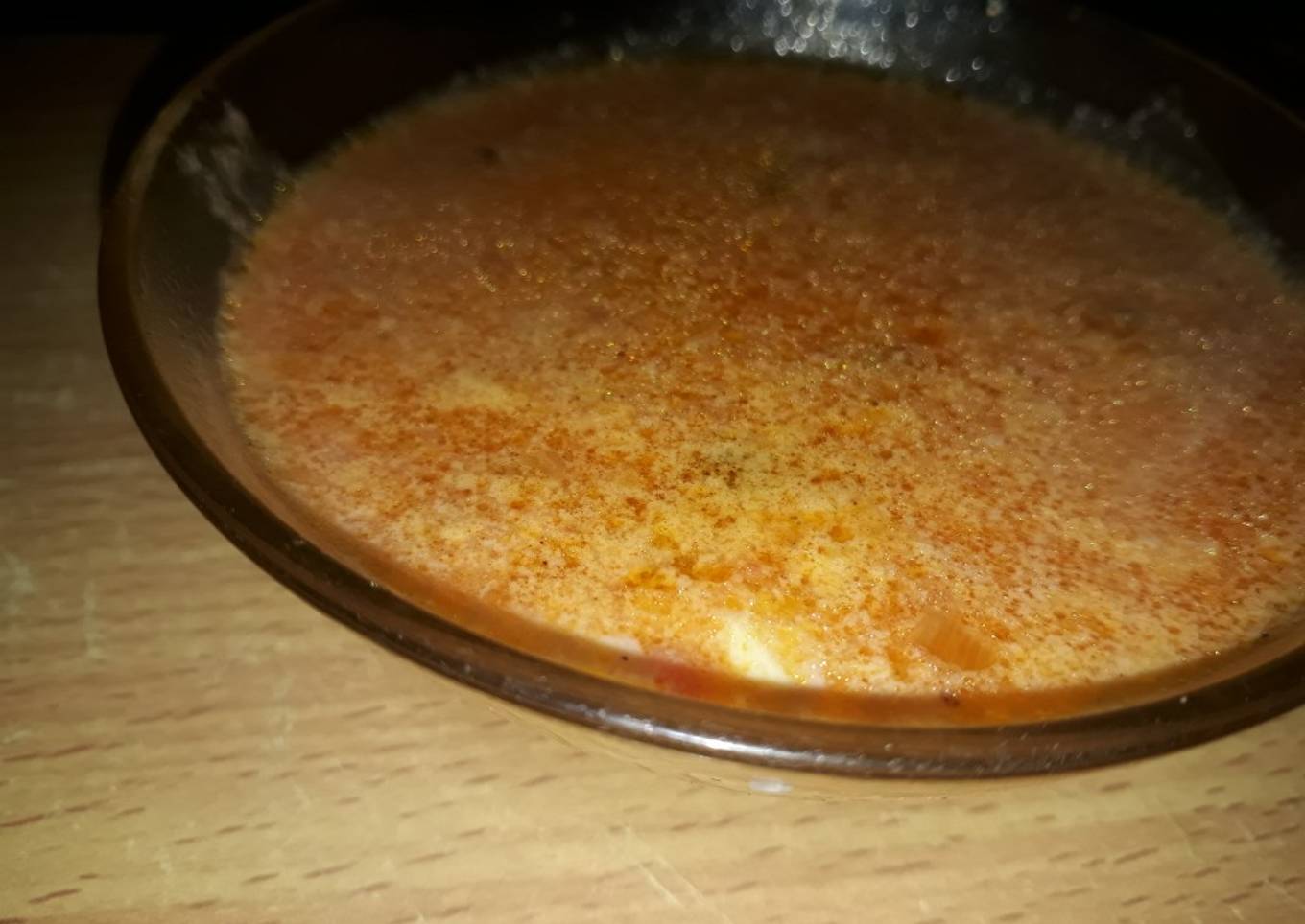 Tomato soup with milk