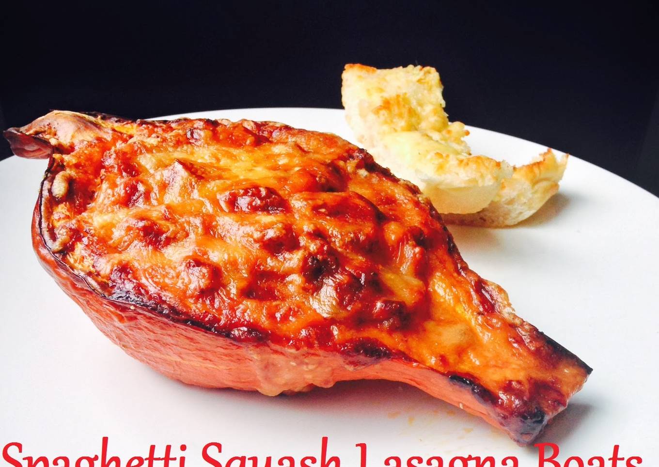 Spaghetti Squash Lasagna Boats