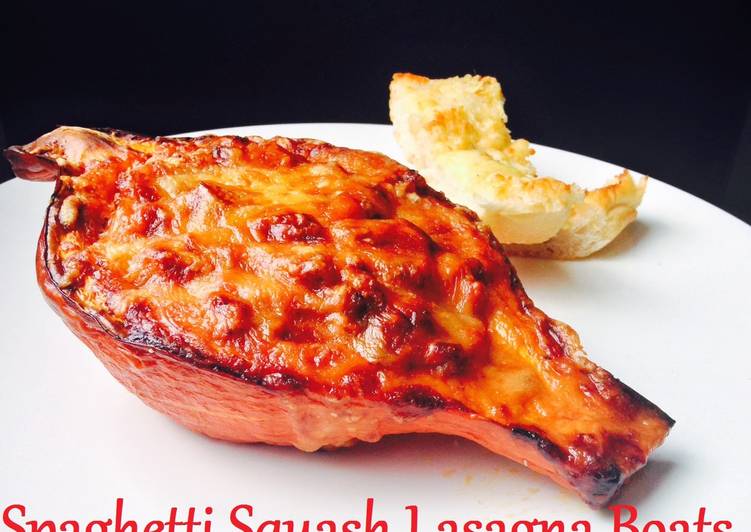 Recipe of Spaghetti Squash Lasagna Boats Homemade - ViewEat Recipes.