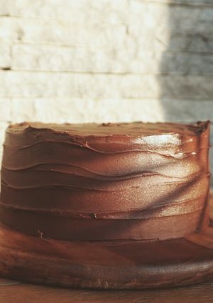 A picture of Triple chocolate cake.
