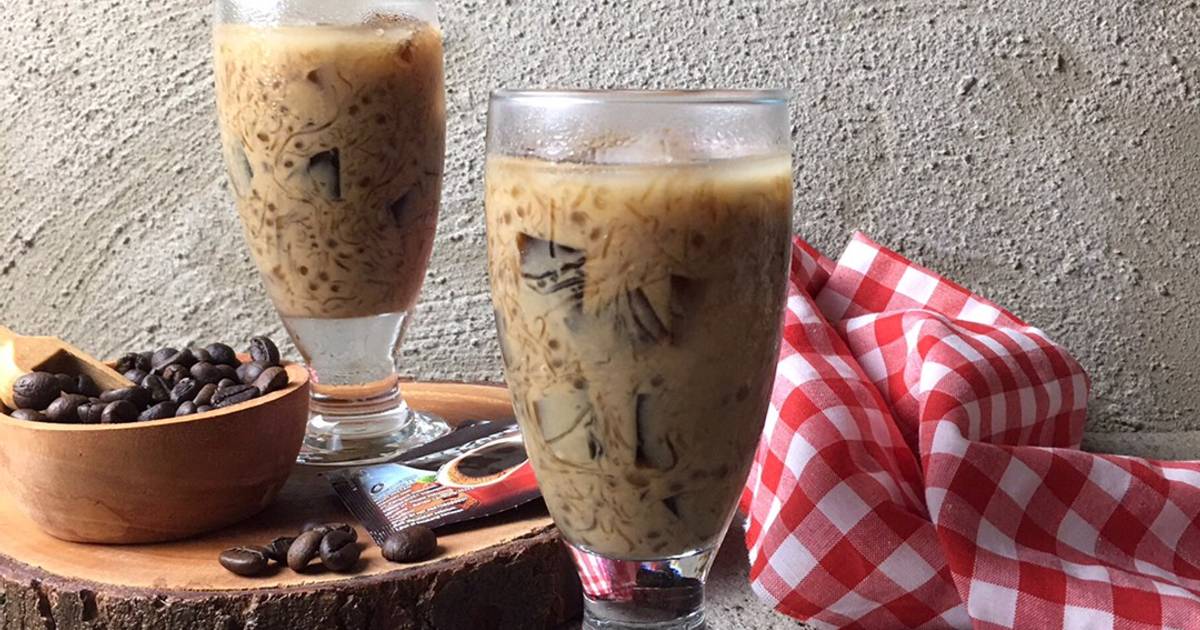 Resep Es sago Kopi Jelly / Coffee Jelly Sago Drinks oleh TriLim Cookpad