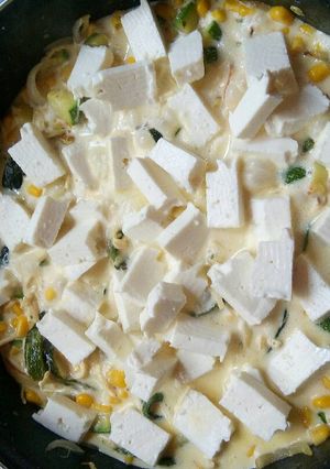 Una foto de Rajas con crema y queso