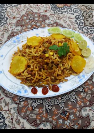 عکسی از دستور ماکارونی خوشمزه مامان پز😋😋