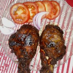 A picture of Honey glazed fried chiken.