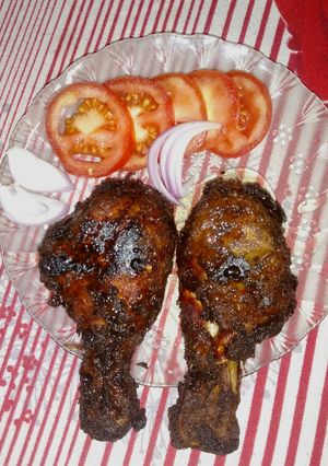 A picture of Honey glazed fried chiken.