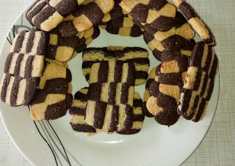 Steps to Prepare Super Quick Homemade Checkerboard cookies #bakingcontest