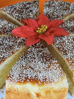 A picture of New Year’s Day Traditional Tsoureki Bread.
