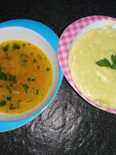 Foto resep Mpasi Bubur Wortel + Sup ayam