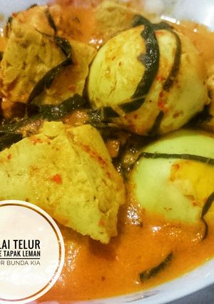 Foto resep Gulai Telur Tempe Tapak Leman (Daun Mangkokan)