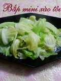 Bắp cải mini xào tỏi