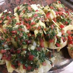 A picture of Hassle back potatoes.