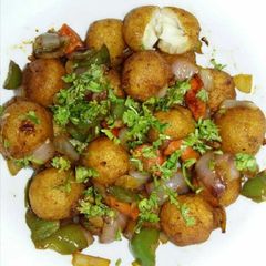 A picture of Cheesy Semolina manchurian.
