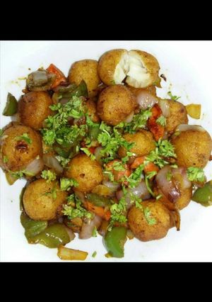 A picture of Cheesy Semolina manchurian.