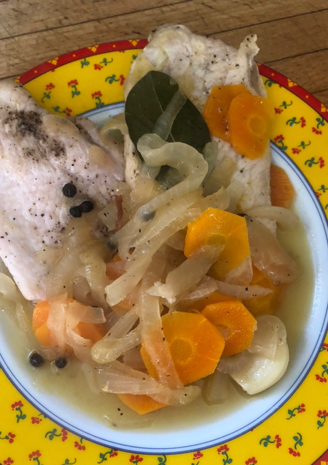 Una foto de Pechuga de pollo en escabeche
