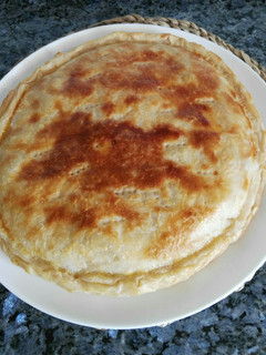 Una foto de Hojaldre de calabacín, soja y queso