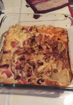 Une photo de Gratin de topinambours aux bacon