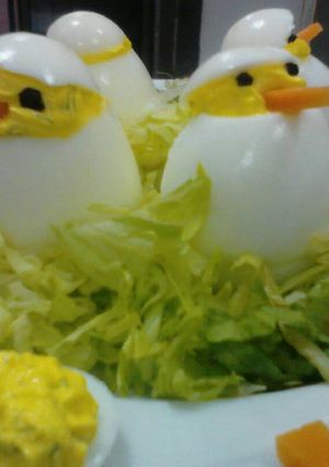 صورة لوصفة البيض المسلوق بالجبن للأطفال Boiled Eggs with cheese for kids