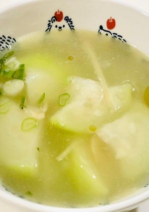 🗓蝦B薑絲菜瓜湯 的食譜成品照片