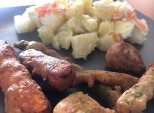Una foto de Verduras en Tempura • Vegano