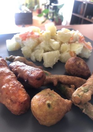 Una foto de Verduras en Tempura • Vegano