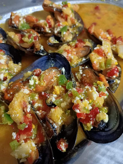 Una foto de Mejillones con vinagreta de pimiento para Mambo