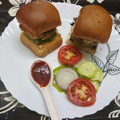 A picture of Grilled Chickpeas Cutlet Sandwich Pav.