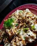 STEAM TOFU WITH FISH MEAT IN SEAFOOD SOY SAUCE & CRUSHED RED PEPPER