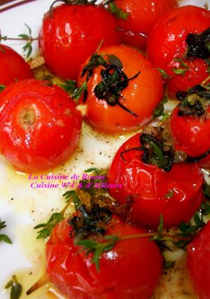 Une photo de Des Tomates Cerise en brochettes, rôties au four