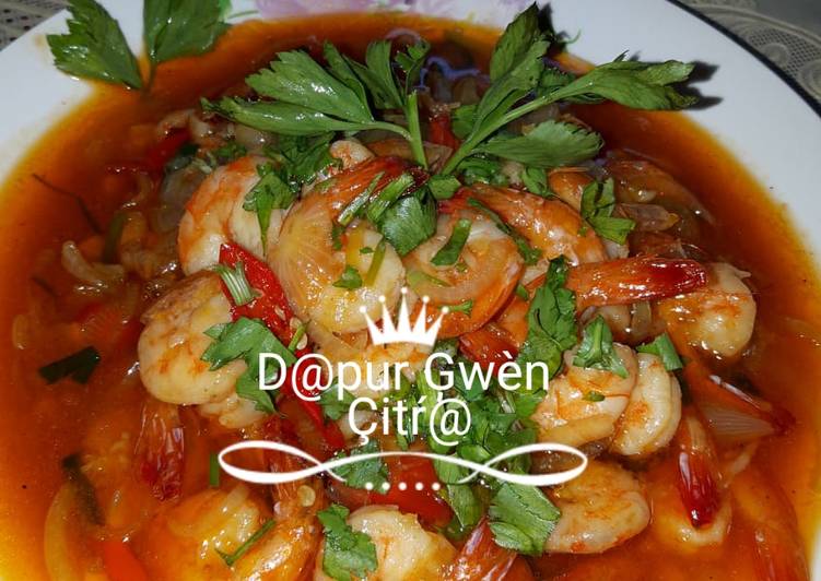 Resep Udang Asem Manis ala Resto Anti Gagal