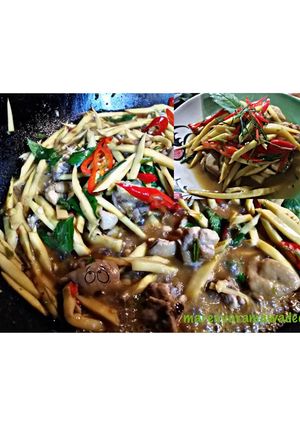 รูปของ ผัดกระเพราไก่หน่อไม้เหลือง