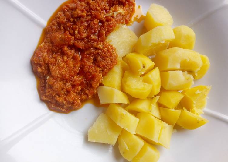 Simple Way to Make Perfect Boil potato &amp; sauce