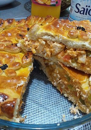 صورة لوصفة فطيرة محشوة بالدجاج