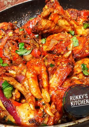 Yadda ake pepper chicken ainihin hoton girkin