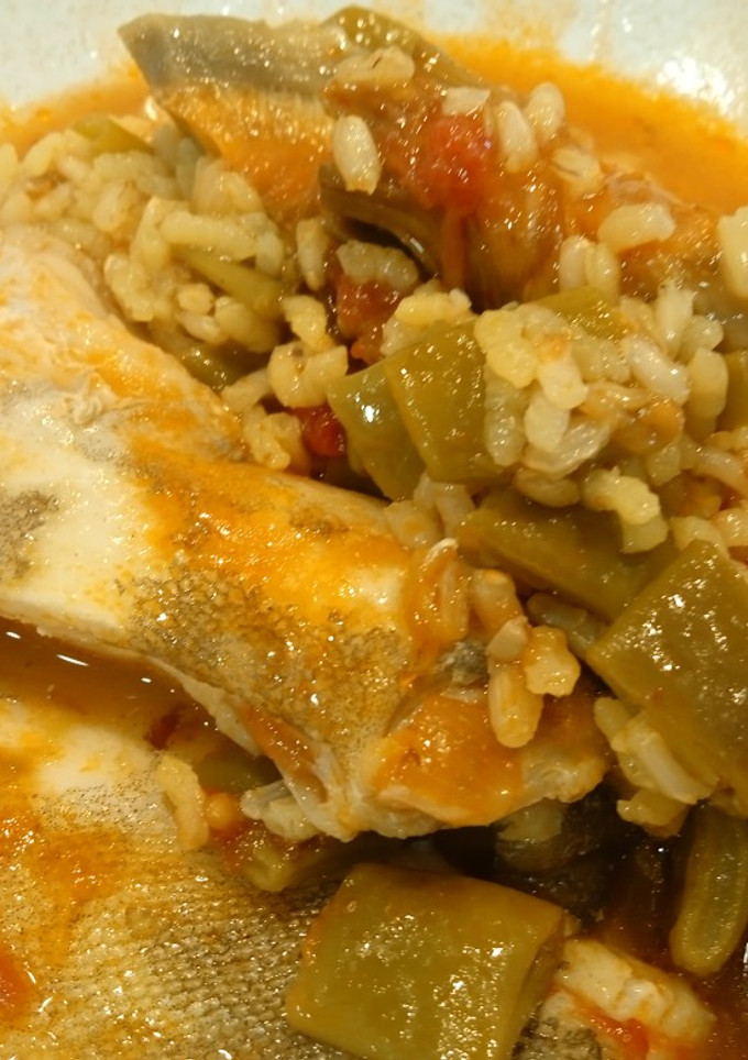 Una foto de Arroz caldoso de bacalao