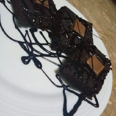 A picture of Easy Brownie Recipe in microwave.
