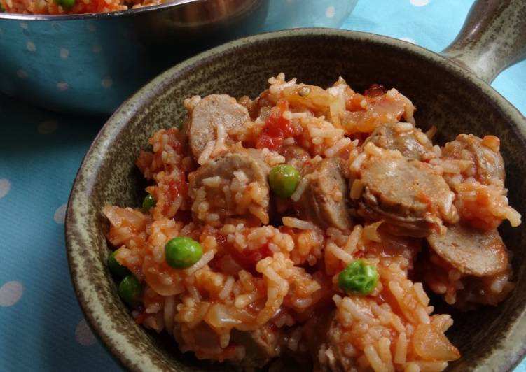 Steps to Make Perfect Sausage & Pea Pilaf