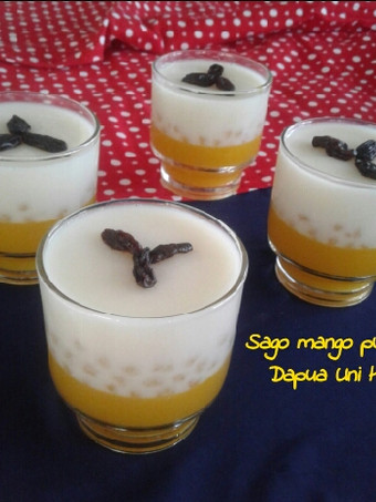 Bagaimana Membuat Sago mango pudding 🍮 yang Enak Banget