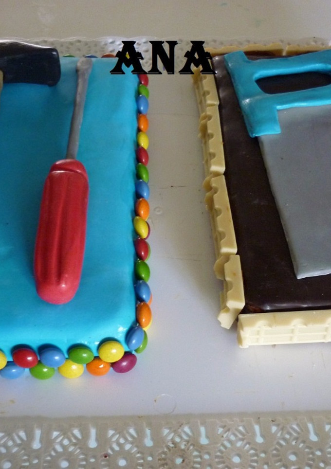 Una foto de Torta herramientas cumpleaños de varón de 2 años