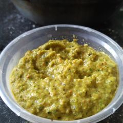 A picture of Beerakai tokku pachadi (Ridge gourd Peel chutney).